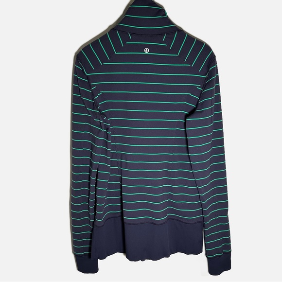 Lululemon Nice Asana Jacket Slalom Stripe Inkwell / Inkwell Navy Women’s size 10 - Picture 3 of 9